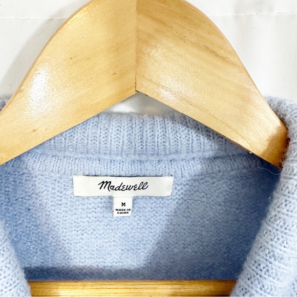 Madewell Fulton Soft Knit Pullover Sweater in Baby Blue - Picture 9 of 11